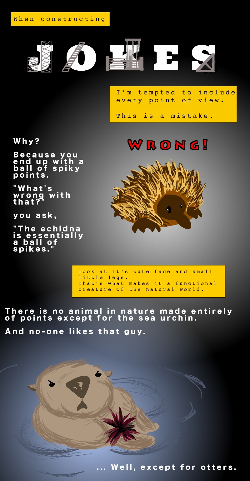 I might think echidnas are more functional than they actually are. Comic image